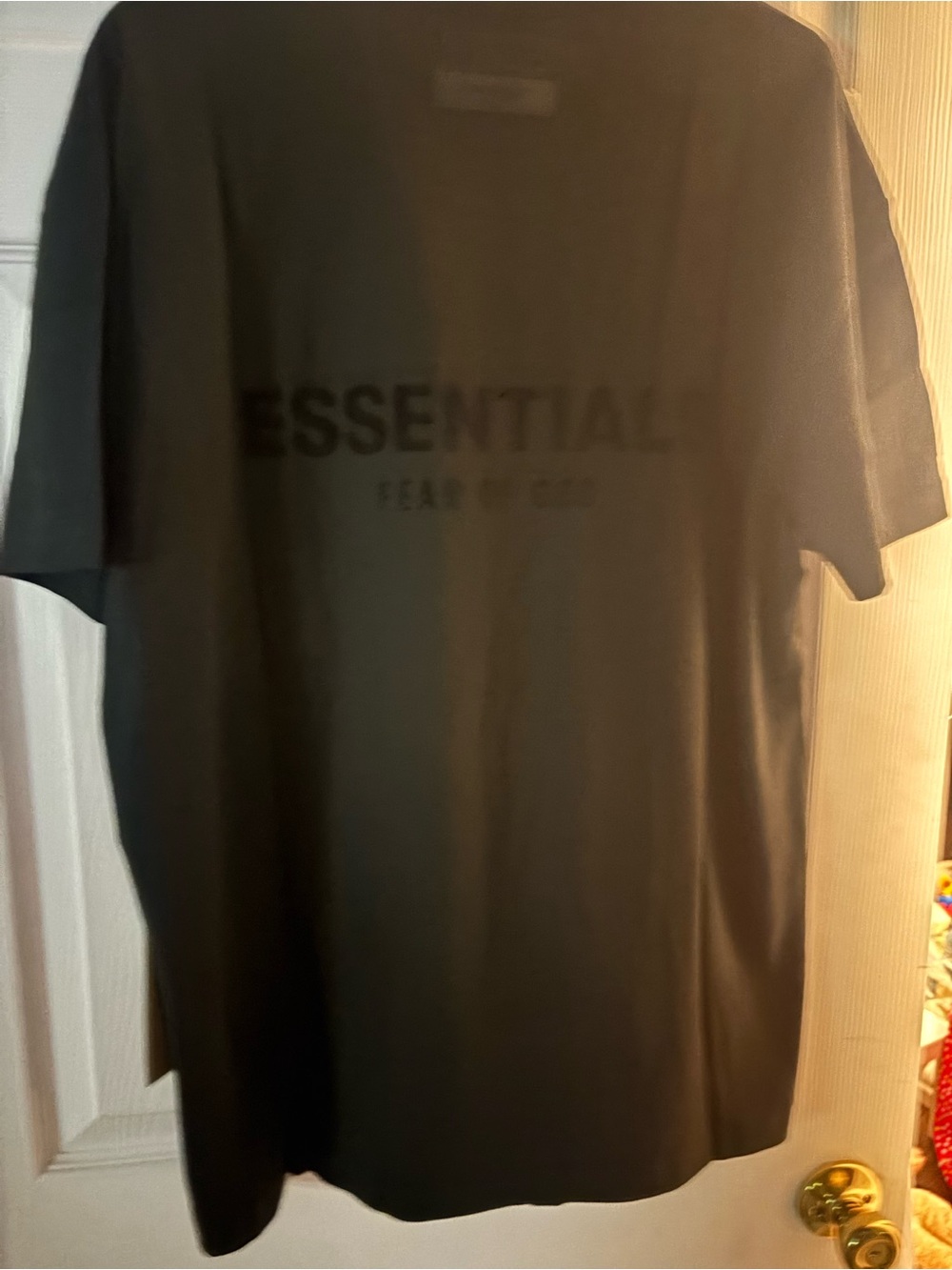 Essentials Men's Black Short Sleeve Logo Tee